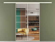 Перегородка Formato вдоль стены 2 створки