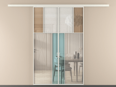 Перегородка Мозаик вдоль стены 2 створки