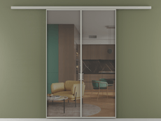 Перегородка Formato вдоль стены 2 створки