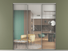 Перегородка Formato внутри проёма 3 створки