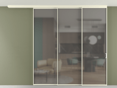 Перегородка Formato вдоль стены на потолок телескопик синхро 3