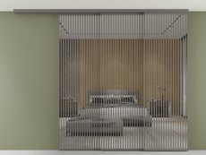 Перегородка Formato вдоль стены на потолок телескопик синхро 3