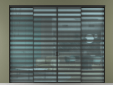 Перегородка Formato внутри проёма 4 створки