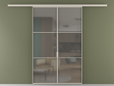 Перегородка Formato вдоль стены двустворчатая