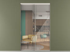 Перегородка Formato внутри проёма 2 створки