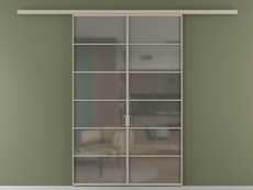 Перегородка Formato вдоль стены двустворчатая