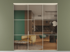 Перегородка Formato внутри проёма трёхстворчатая