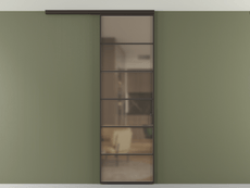 Перегородка Formato вдоль стены на потолок 1 створка