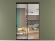 Перегородка Formato внутри проёма 2 створки