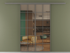 Перегородка Formato вдоль стены двустворчатая