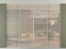 Перегородка Formato внутри проёма скрытое крепление в потолок 4 створки