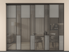 Перегородка Mosaic внутри проёма телескопик синхро 3