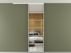 Перегородка Formato вдоль стены на потолок 1 створка