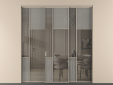 Перегородка Mosaic внутри проёма 3 створки