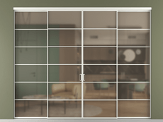 Перегородка Formato внутри проёма четырёхстворчатая