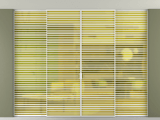 Перегородка Formato внутри проёма скрытое крепление в потолок 4 створки