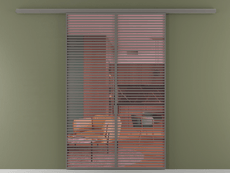 Перегородка Formato вдоль стены 2 створки