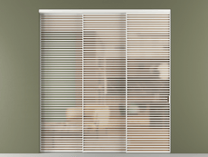 Перегородка Formato внутри проёма 3 створки с синхронным механизмом