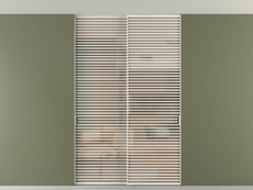 Перегородка Formato внутри проёма скрытое крепление в потолок 2 створки