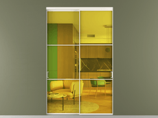 Перегородка Formato внутри проёма 2 створки