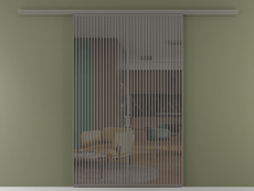 Перегородка Formato вдоль стены 2 створки