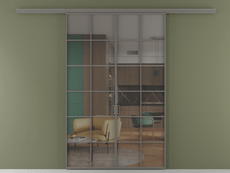 Перегородка Formato вдоль стены 2 створки