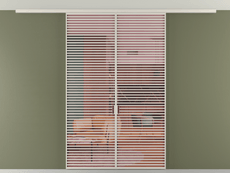 Перегородка Formato вдоль стены на потолок 2 створки