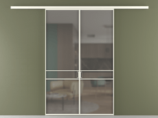 Перегородка Formato вдоль стены двустворчатая