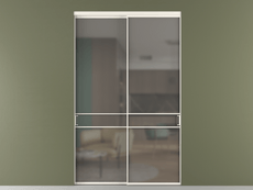 Перегородка Formato внутри проёма 2 створки