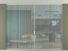 Перегородка Formato внутри проёма скрытое крепление в потолок 4 створки