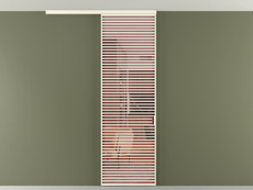 Перегородка Formato вдоль стены на потолок 1 створка