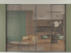 Перегородка Formato внутри проёма скрытое крепление в потолок 4 створки