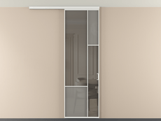 Перегородка Mosaic вдоль стены на потолок 1 створка