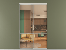 Перегородка Formato внутри проёма 2 створки