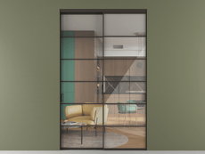 Перегородка Formato внутри проёма 2 створки