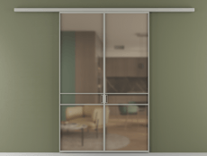 Перегородка Formato вдоль стены двустворчатая