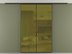 Перегородка Формато вдоль стены на потолок 2 створки