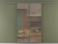 Перегородка Formato вдоль стены 2 створки