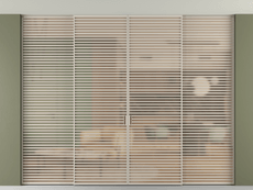 Перегородка Formato внутри проёма скрытое крепление в потолок 4 створки