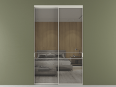 Перегородка Formato внутри проёма 2 створки