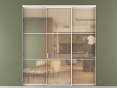 Перегородка Formato внутри проёма 3 створки