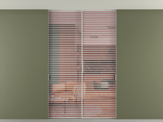 Перегородка Formato внутри проёма скрытое крепление в потолок 2 створки