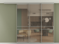 Перегородка Formato вдоль стены на потолок телескопик синхро 3