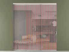 Перегородка Formato внутри проёма 3 створки с синхронным механизмом