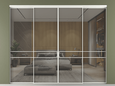 Перегородка Formato внутри проёма 4 створки