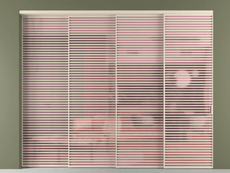 Перегородка Formato внутри проёма 4 створки с синхронным механизмом