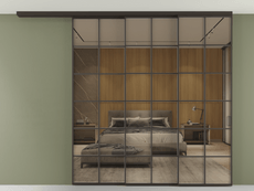 Перегородка Formato вдоль стены на потолок телескопик синхро 3