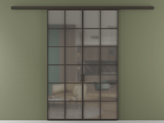 Перегородка Formato вдоль стены двустворчатая