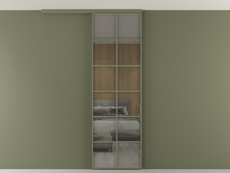 Перегородка Formato вдоль стены на потолок одностворчатая