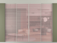 Перегородка Formato внутри проёма скрытое крепление в потолок 4 створки